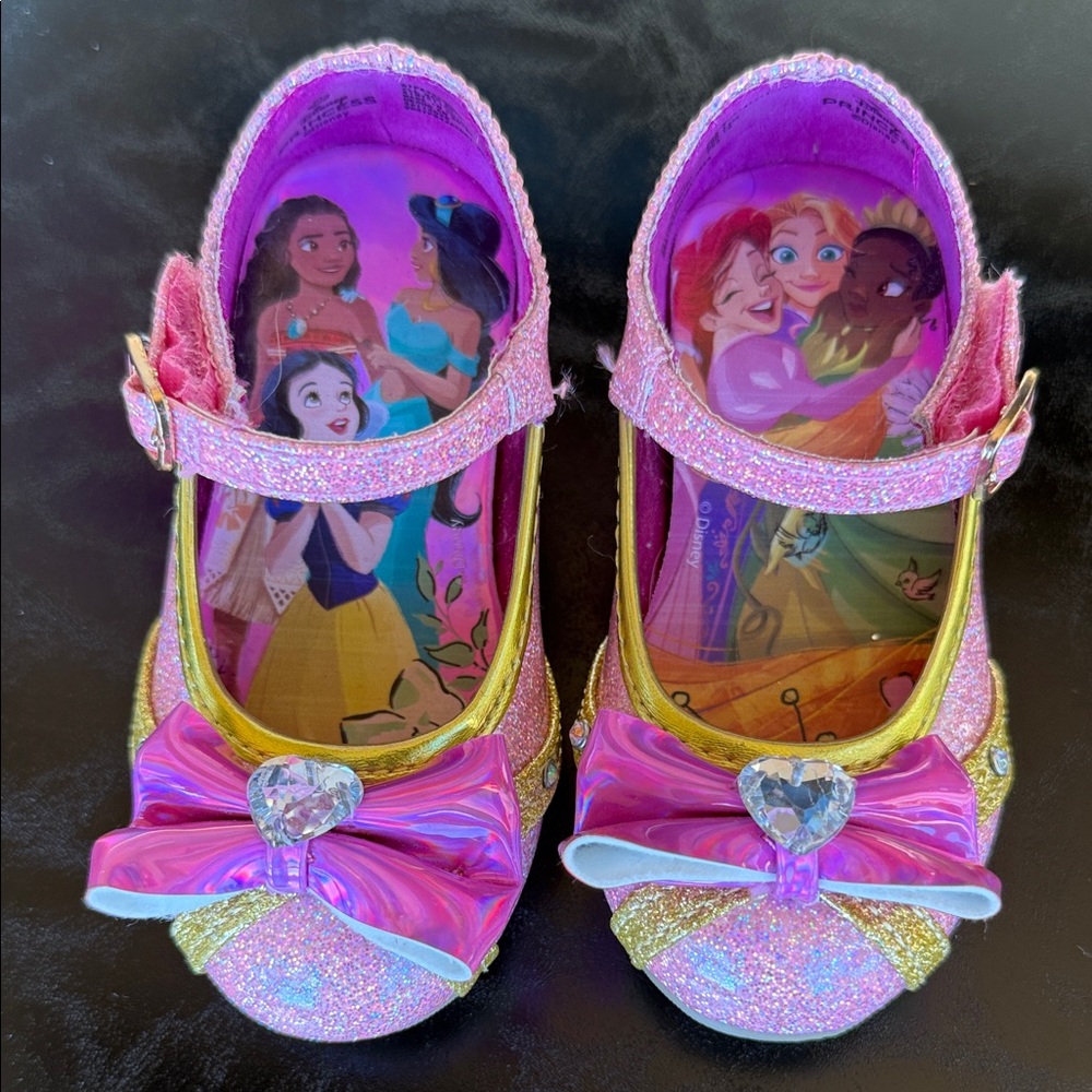 Pink Glitter Princess Bow Mary Jane Shoes